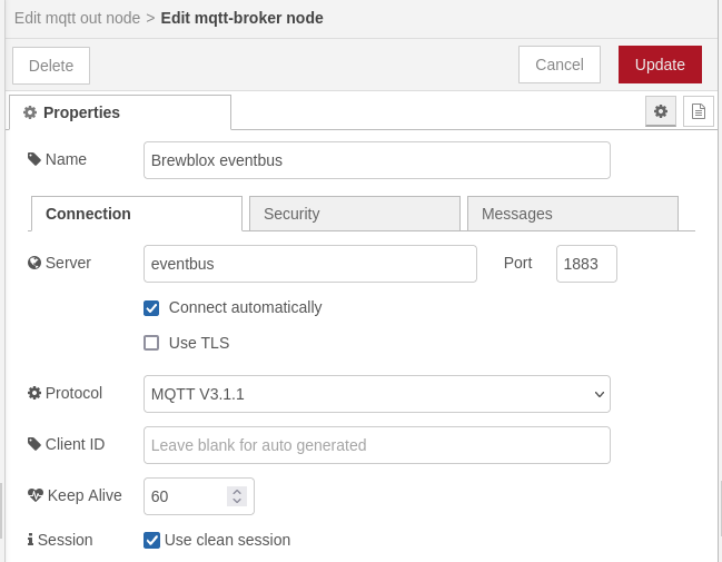 Broker node config