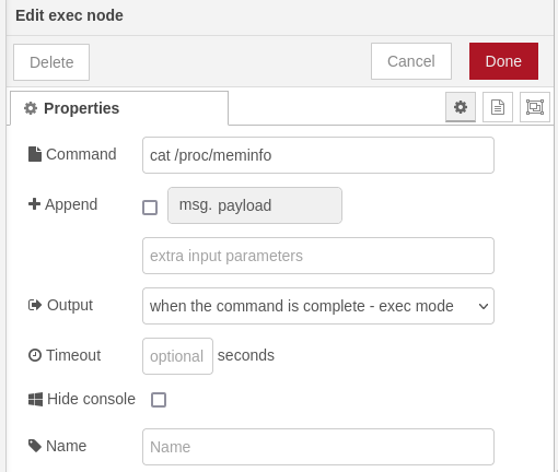Exec node